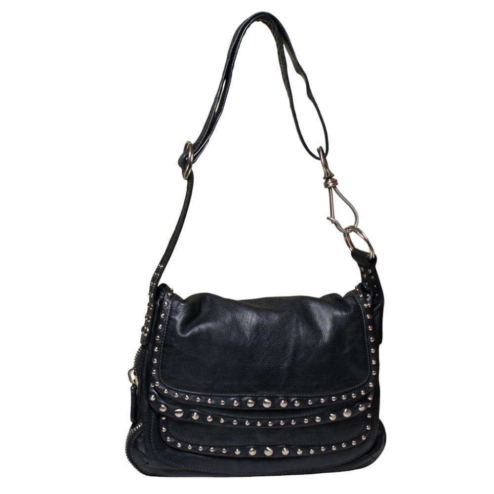 Donna Karan Collection Messenger Luxe Studded Leather Bag